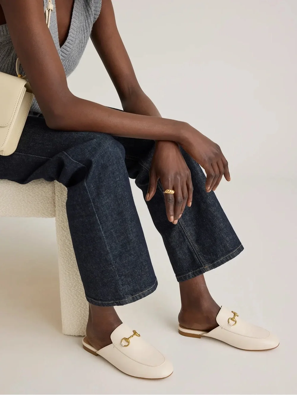 NWT Quince Leather Loafer Mule